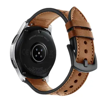 YOOSIDE Premium Soft Prirodna Koža Prozračna Remen za sat Remen za Samsung Galaxy Watch 46 mm/42 mm Pametne Satove S Brzim Otpuštanjem