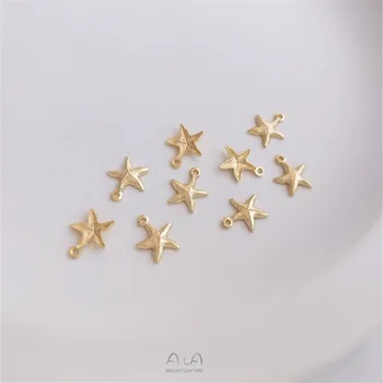 14K bakar umotan ovim zlatom mali privjesak u obliku zvijezde nakit ručne izrade viseće dekoracije DIY narukvica i ogrlica ručno privjesak