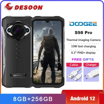 DOOGEE S98 Pro 8 GB + 256 GB Robustan Telefon 6000 mah Toplinska Kamera Telefon 6,3 
