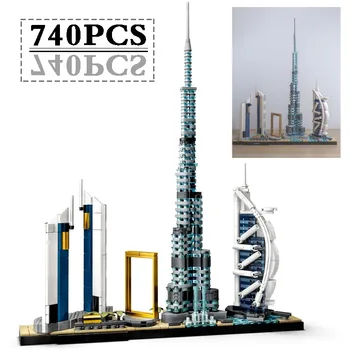 Arhitektura Dubai 21052 gradbeni blok komplet cigle klasični model grada igračke dječji darovi dječji rođendan Božićni pokloni
