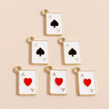 10 kom. Kreativni Srčani Ace Poker Privjesci Privjesci za samostalnu Izradu Nakita Ručno Pribor Šarmantan Naušnice, Narukvice Ogrlice