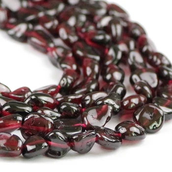 YHBZRET Prirodni Granat Crvena Nepravilnog Pjeskovite i Kamenih zrna 4 ~ 6 mm Sretan Ženske perle s čipom za izradu nakita narukvica i Ogrlica DIY