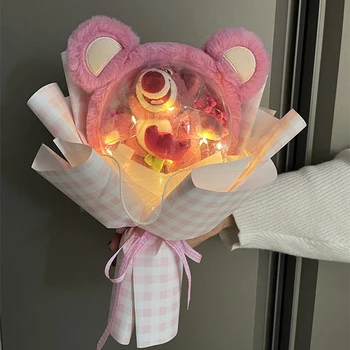 Sanrio Kawaii Cinnamoroll My Melody Pliš Igračke Buket Cvijeća Slatka Crtani Plišane Lutke Za Djevojčice Pokloni Za Valentinovo Na Rođendan
