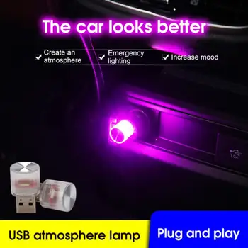 Auto-Mini-USB LED Lampa Sa Osvjetljenjem, Ukrasnih Žaruljica Za Zurke, Treperi Šarene Prijenosni Plug and Play, Auto...