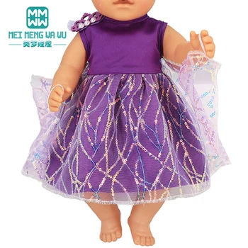 Dječja odjeća Za 43-45 cm Igračka Novorođene lutka i američka lutka Moderan haljinu s ovratnikom za lutke