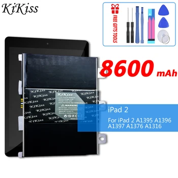 KIKISS 8600 mah A1395 Baterija za iPad 2 Ipad2 A1395 A1396 A1397 A1376 A1316 Baterija velikog kapaciteta + Besplatni Alati