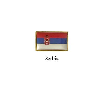 Nacionalna zastava Metal Pin Na Rever Trg Kodovi za zastavu Ikona širom svijeta Rumunija Rusija Saudijska Arabija Srbija Slovačka Slovenija Španija