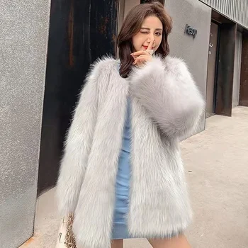 Kaputi i jakne od umjetnog krzna, ženska Jesensko-zimske Novi Trendi ženski Korejski verzija, Mladi Temperament
