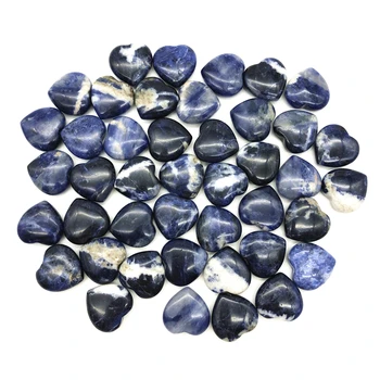 1pc Prirodni Plavi Содалит U Obliku Srca Crystal Dragulj Liječenje Čakre Polirani Prirodni kamen i Minerali