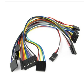 5 KOM. Dupontline dupont kabel kabel Ženski 2,54 mm pinski konektor zaglavlja 20 cm sa single/dual glavom 1/2/3/4/5/6/7/8/9/10/12 p